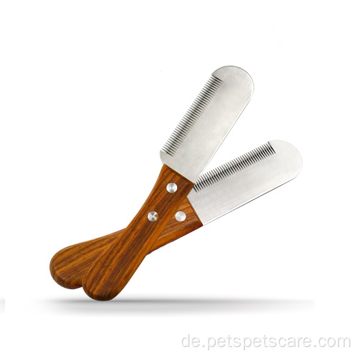 Edelstahl -Streifer Pet Pet Underhout Haartipper Messer